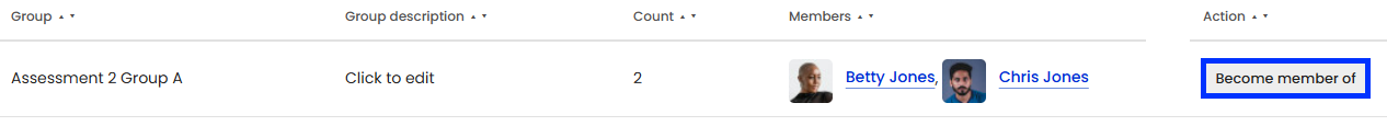 Moodle - Group Self Selection - Become Member Of